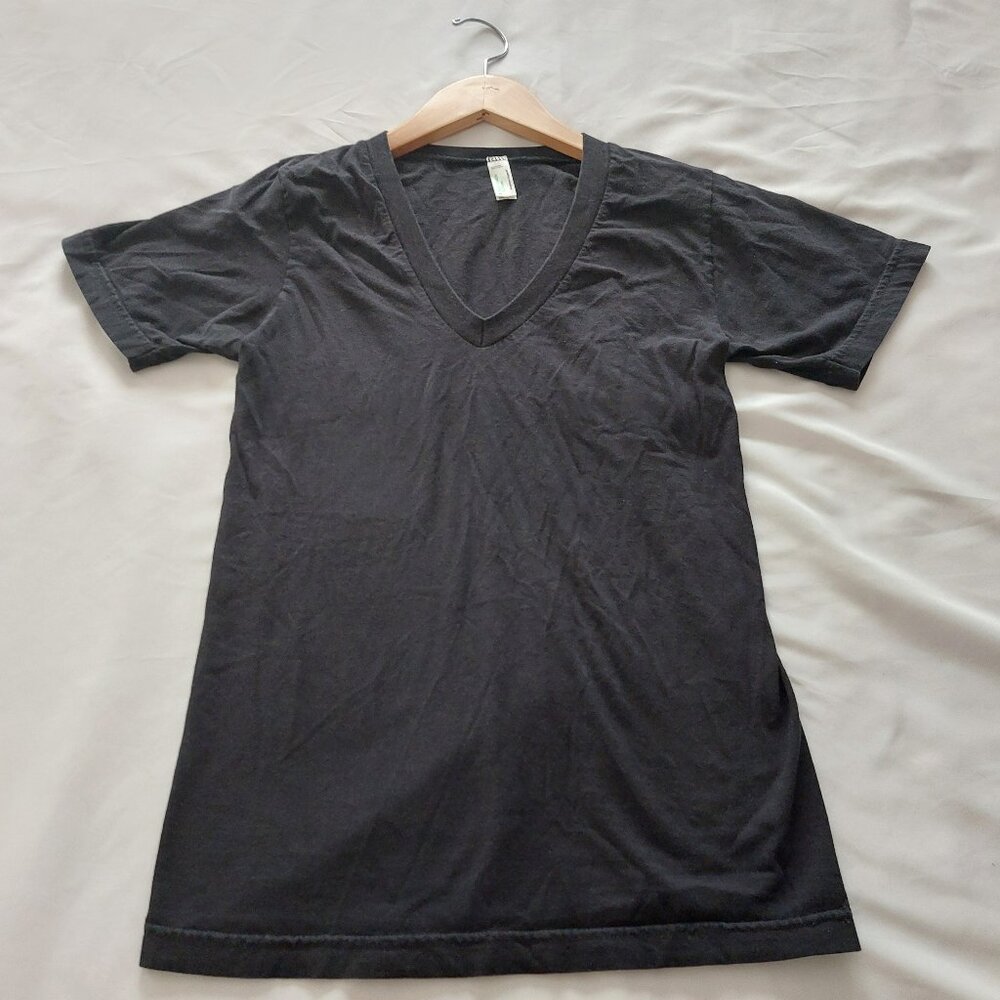 American Apparel Black Vneck Tshirt